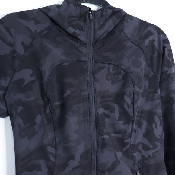 LULULEMON Windbreaker Mist Over Jacket Incognito Camo Multi Grey Women's 6 - Picture 4 of 10